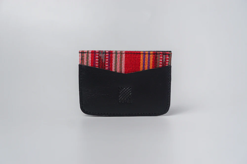 Marawi (Red) Leather Card Holder - Image 3